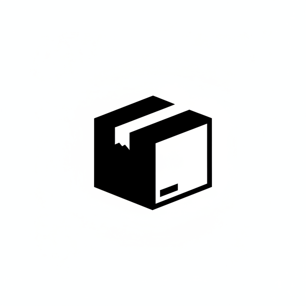 a black package icon 